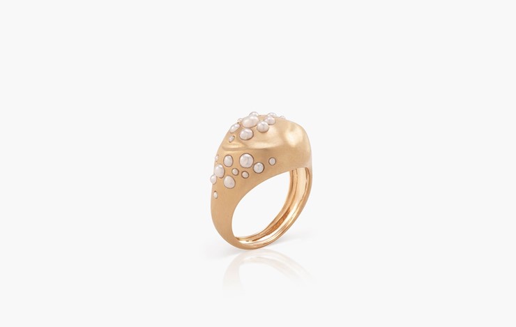 DROP PEARL ROUND RING